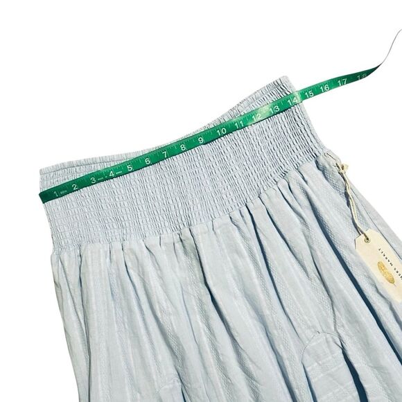 FARMERS MARKET NWT Boho Light Blue Midi Skirt XL - Picture 7 of 12